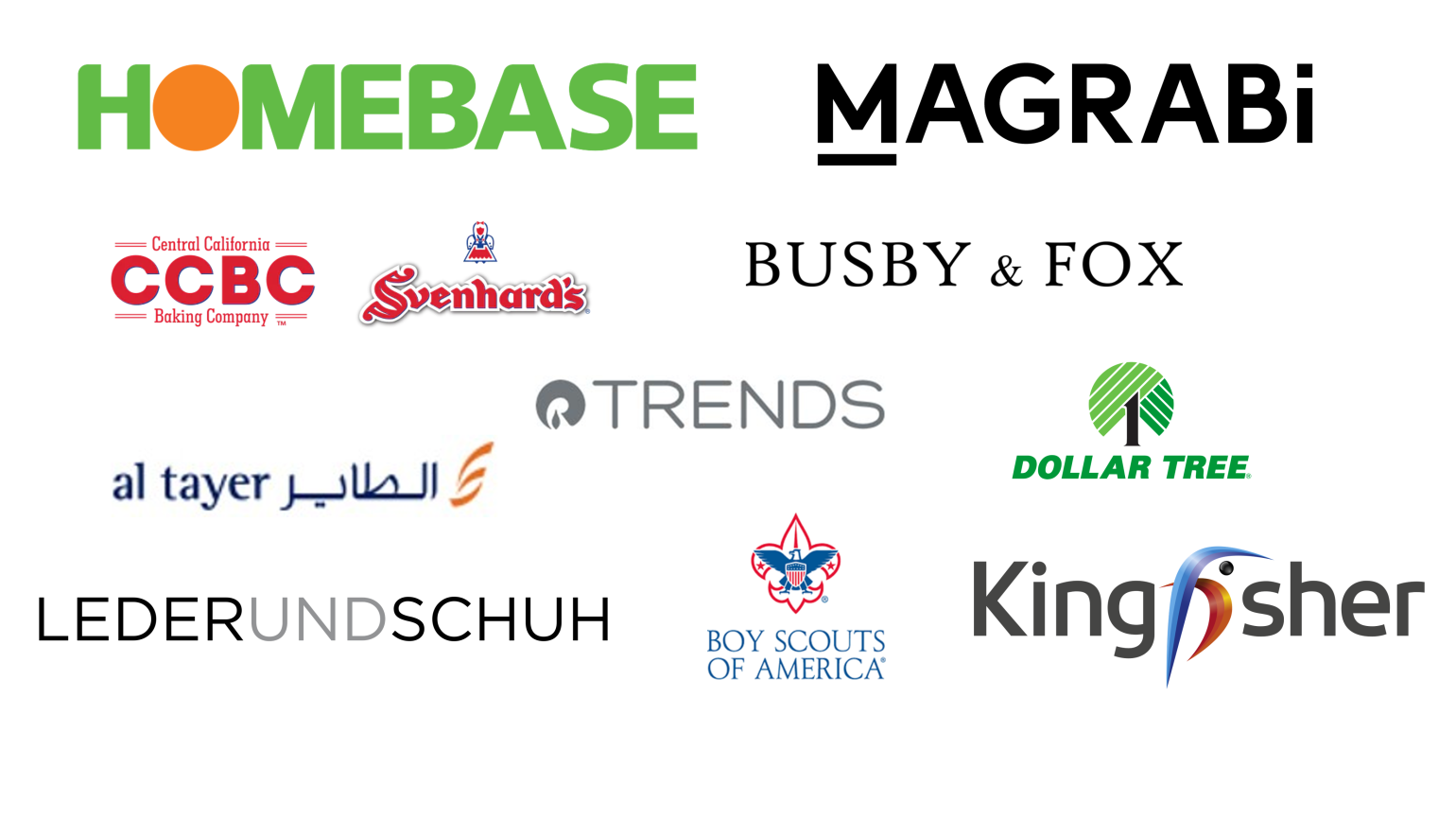 Company logos for Retailers who are Martec International clients
